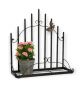 Preview: DanDiBo Wandblumenhalter Metall Schwarz 50 cm Wandregal 96237 Blumenständer Blumenregal Wandtopfhalter