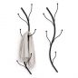 Preview: DanDiBo Wandgarderobe Schwarz Metall 2er Set Flora Garderobe Wand 93861 Garderobenhaken Flurgarderobe Kleiderhaken Hakenleiste