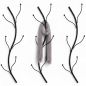 Preview: DanDiBo Wall Coat Rack Black Metal Set of 3 Flora Wall Mounted Coat Rack 93861 Coat Hooks Hallway Coat Rack Hook Rail