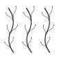Preview: DanDiBo Wall Coat Rack Black Metal Set of 3 Flora Wall Mounted Coat Rack 93861 Coat Hooks Hallway Coat Rack Hook Rail
