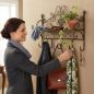 Preview: DanDiBo Wall Coat Rack with Shelf 60 cm Antique Metal Coat Rack Rail Hanging Coat Rack Hooks Malega 12205 Vintage