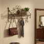 Preview: DanDiBo Wall Coat Rack with Shelf 60 cm Antique Metal Coat Rack Rail Hanging Coat Rack Hooks Malega 12205 Vintage