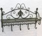 Preview: DanDiBo Wall Coat Rack with Shelf 60 cm Antique Metal Coat Rack Rail Hanging Coat Rack Hooks Malega 12205 Vintage