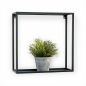 Preview: DanDiBo Wandregal Metall Wand Schwarz 96348 Wandmontage 45 cm Modern Wandhalter Regal Blumenregal Blumenhalter