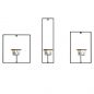 Preview: DanDiBo Wall Tealight Holder Metal Black Carre Set of 3 Wall Candle Holder Tealight Holder Wall Mounted Candle Holder