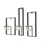 Preview: DanDiBo Wall Tealight Holder Metal Black Carre Set of 3 Wall Candle Holder Tealight Holder Wall Mounted Candle Holder