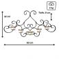 Preview: DanDiBo Wall Tealight Holder Metal Black Palace Wall Candle Holder 63 cm Tealight Holder Wall Mounted Candle Holder