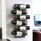 Preview: DanDiBo wine rack wall metal black bottle rack bottle rack bottle holder for 6 bottles narrow modern design