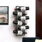 Preview: DanDiBo wine rack wall metal black bottle rack bottle rack bottle holder for 6 bottles narrow modern design