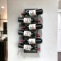 Preview: DanDiBo wine rack wall metal black bottle rack bottle rack bottle holder for 6 bottles narrow modern design