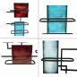 Preview: DanDiBo Wine Rack Wall Metal Black 8 Bottles Narrow 96618 Design Bottle Rack Modern Wine Holder