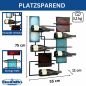 Preview: DanDiBo Wine Rack Wall Metal Black 8 Bottles Narrow 96618 Design Bottle Rack Modern Wine Holder