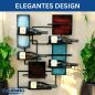 Preview: DanDiBo Wine Rack Wall Metal Black 8 Bottles Narrow 96618 Design Bottle Rack Modern Wine Holder