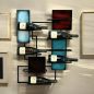 Preview: DanDiBo Wine Rack Wall Metal Black 8 Bottles Narrow 96618 Design Bottle Rack Modern Wine Holder