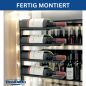 Preview: DanDiBo Wine Rack Wall Black Metal 96638 Bottle Rack Bottle Holder Wall Mount Modern Wall Shelf for 4 Bottles