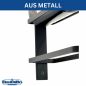 Preview: DanDiBo Wine Rack Wall Black Metal 96638 Bottle Rack Bottle Holder Wall Mount Modern Wall Shelf for 4 Bottles
