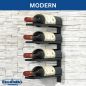 Preview: DanDiBo Wine Rack Wall Black Metal 96638 Bottle Rack Bottle Holder Wall Mount Modern Wall Shelf for 4 Bottles