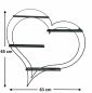 Preview: DanDiBo Wine rack Metal Black Heart 96417 Bottle rack for 4 bottles 65 cm Bottle holder Wall Wall shelf