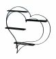 Preview: DanDiBo Wine rack Metal Black Heart 96417 Bottle rack for 4 bottles 65 cm Bottle holder Wall Wall shelf