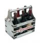 Preview: DanDiBo Wine carrier metal with opener Bottle carrier 6 cylinder V6 96402 Bottle carrier Bottle opener Bottle basket Wine bottle carrier