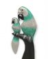 Preview: DanDiBo Deko Figur Papagei 2er Nr.34 Vogel aus Holz Skulptur Grün Creme 98 cm Holzvogel Handgeschnitzt Stehend Tierfigur Schnitzskulptur