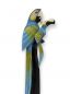 Preview: DanDiBo Deko Figur Papagei 2er Nr.36 Vogel aus Holz Skulptur Blau Gelb 98 cm Holzvogel Handgeschnitzt Stehend Tierfigur Schnitzskulptur