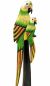 Preview: DanDiBo Deko Figur Papagei 2er Nr.41 Vogel aus Holz Skulptur Orange Grün 100 cm Holzvogel Handgeschnitzt Stehend Tierfigur Schnitzskulptur