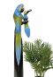 Preview: DanDiBo Deko Figur Papagei 2er Nr.45 Vogel aus Holz Skulptur Blau Gelb 98 cm Holzvogel Handgeschnitzt Stehend Tierfigur Schnitzskulptur