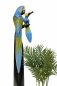 Preview: DanDiBo Deko Figur Papagei 2er Nr.45 Vogel aus Holz Skulptur Blau Gelb 98 cm Holzvogel Handgeschnitzt Stehend Tierfigur Schnitzskulptur
