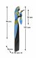 Preview: DanDiBo Deko Figur Papagei 2er Nr.48 Vogel aus Holz Skulptur Blau Gelb 101 cm Holzvogel Handgeschnitzt Stehend Tierfigur Schnitzskulptur