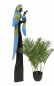 Preview: DanDiBo Deko Figur Papagei 2er Nr.48 Vogel aus Holz Skulptur Blau Gelb 101 cm Holzvogel Handgeschnitzt Stehend Tierfigur Schnitzskulptur