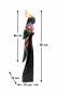 Preview: DanDiBo Deko Figur Papagei Nr.11 Vogel aus Holz Skulptur Grün Rosa 80 cm Holzvogel Handgeschnitzt Stehend Tierfigur Schnitzskulptur