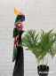 Preview: DanDiBo Deko Figur Papagei Nr.11 Vogel aus Holz Skulptur Grün Rosa 80 cm Holzvogel Handgeschnitzt Stehend Tierfigur Schnitzskulptur