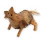 Preview: DanDiBo Deko Figur Schwein Nr.60 Schweinchen aus Holz Skulptur Braun 20 cm Holzdekoration Handgeschnitzt Stehend Tierfigur Schnitzskulptur