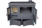 Preview: EEK A+ Wood-burning stove with baking compartment and hob Pracktik Lux Anthracite RAL 7016 RIGHT Wood-burning stove 9.5 kW Wood-burning stove Permanent wood-burning stove Workshop stove Swedish stove Cottage stove Heating stove
