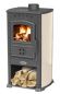 Preview: Kaminofen Beige Holzofen 7,2 kW Kamin Zar Ofen Dauerbrandofen Werkstattofen Schwedenofen Hüttenofen Heizofen