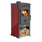 Preview: EEK A Red wood-burning stove 7.2 kW Fireplace Zar stove Long-burning stove Workshop stove Swedish stove Cabin stove Heating stove