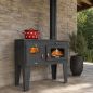Preview: EEK A Wood-burning stove with baking compartment and hob Alegra 93894 6 kW Fireplace Multiple occupancy wood-burning stove Oven Wood-burning cooker Kitchen hob Cooking plate Kitchen oven