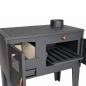 Preview: EEK A Wood-burning stove with baking compartment and hob Alegra 93894 6 kW Fireplace Multiple occupancy wood-burning stove Oven Wood-burning cooker Kitchen hob Cooking plate Kitchen oven