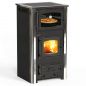 Preview: EEK A fireplace stove with baking compartment and stovetop ABC Concept 2 Air Mini multi-use wood-burning stove 10 kW fireplace stove wood workshop stove Swedish stove cabin stove heating stove wood stove