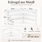 Preview: DanDiBo Eckregal Küche Küchenregal Arbeitsplatte 55x55 cm Mikrowellenregal Weiß 2 Stufig 96737 Mikrowellen Regal Ecke