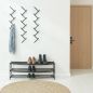 Preview: DanDiBo Wall Coat Rack Black Metal 96281 Hallway Wall Coat Rack with 10 Hooks Hook Rail 80 cm Modern Hallway Rack Hook Strip Coat Hooks