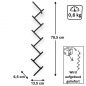 Preview: DanDiBo Wall Coat Rack Black Metal 96281 Hallway Wall Coat Rack with 10 Hooks Hook Rail 80 cm Modern Hallway Rack Hook Strip Coat Hooks