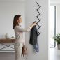 Preview: DanDiBo Wall Coat Rack Black Metal 96281 Hallway Wall Coat Rack with 10 Hooks Hook Rail 80 cm Modern Hallway Rack Hook Strip Coat Hooks