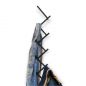 Preview: DanDiBo Wall Coat Rack Black Metal 96281 Hallway Wall Coat Rack with 10 Hooks Hook Rail 80 cm Modern Hallway Rack Hook Strip Coat Hooks