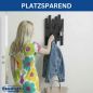 Preview: DanDiBo Garderobe Wand Schwarz Metall 96739 Wandgarderobe mit 5 Haken Schmal Garderobenpaneel Flurgarderobe Modern Hakenleiste Garderobenhaken