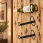 Preview: DanDiBo Weinregal Wand Metall Schwarz 3er Set 96783 Flaschenregal Schmal Hängend Wine Rack Weinhalter Weinregale Klein Weinflaschenregal Weinflaschenhalter