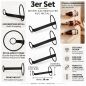 Preview: DanDiBo Weinregal Wand Metall Schwarz 3er Set 96783 Flaschenregal Schmal Hängend Wine Rack Weinhalter Weinregale Klein Weinflaschenregal Weinflaschenhalter