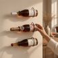 Preview: DanDiBo Weinregal Wand Metall Schwarz 3er Set 96783 Flaschenregal Schmal Hängend Wine Rack Weinhalter Weinregale Klein Weinflaschenregal Weinflaschenhalter