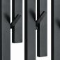 Preview: DanDiBo Garderobe Wand Schwarz Metall 96612 / 96782 Wandgarderobe mit 18 Haken Schmal Flurgarderobe Modern Hakenleiste Garderobenhaken